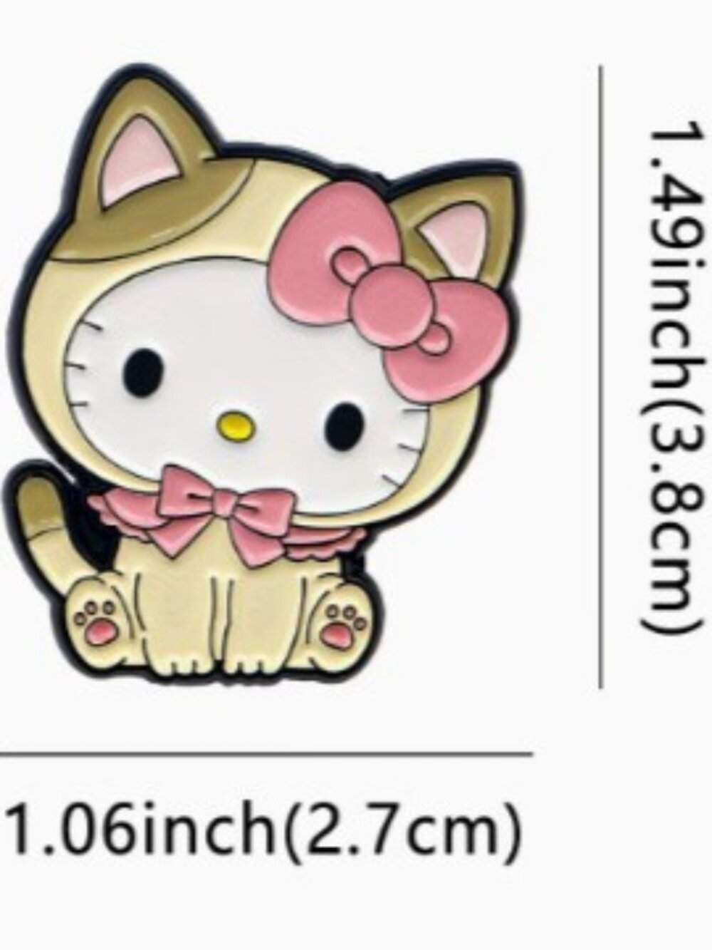 HELLO KITTY “Cat Costume”‎ Enamel Lapel Pin Brooch (NEW & SO CUTE!) - Picture 3 of 4
